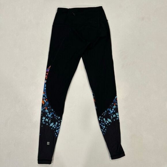 Sweaty Betty Power Leggings size:  US 2 Black Full Length Abstract Print - Picture 2 of 7